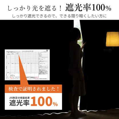 完全遮光カーテン コーティング（ネイビー）