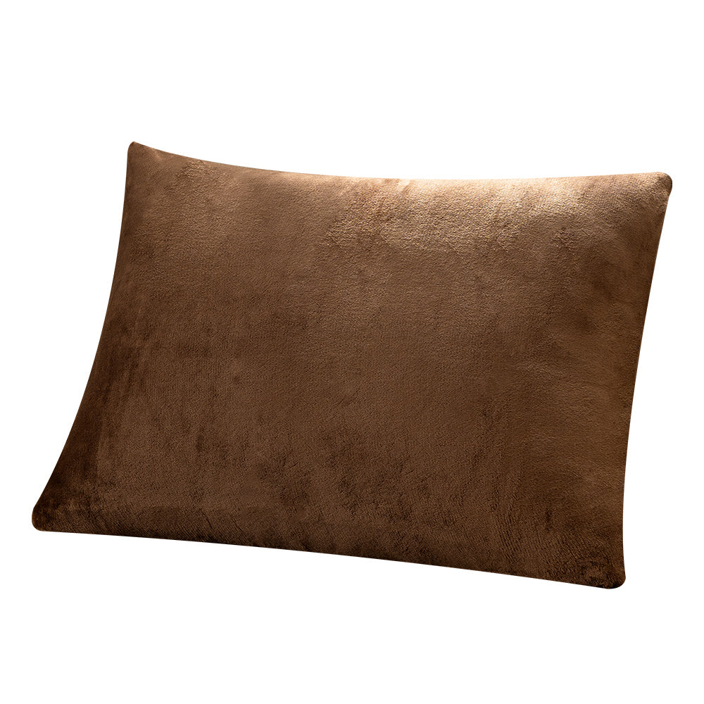 AZRA  枕カバー フランネル  43cm × 63cm枕用  静電気防止加工 マイクロファイバー ファスナー式