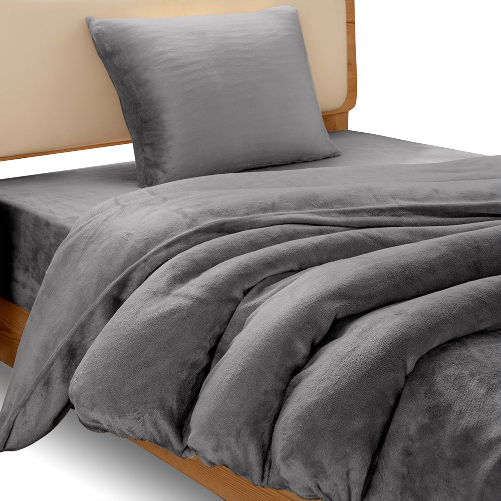 AZRA フランネル寝具カバー3点セット シングル　グレー ブラウン ネイビー他