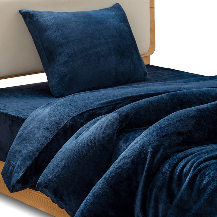 AZRA フランネル寝具カバー3点セット シングル　グレー ブラウン ネイビー他