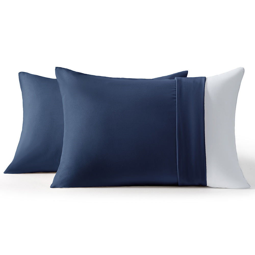 AZRA 枕カバー 2枚セット （ピーチスキン生地 ）洗える 速乾 無地  | 35cm×50cm | 43cm×63cm |50cm×70cm