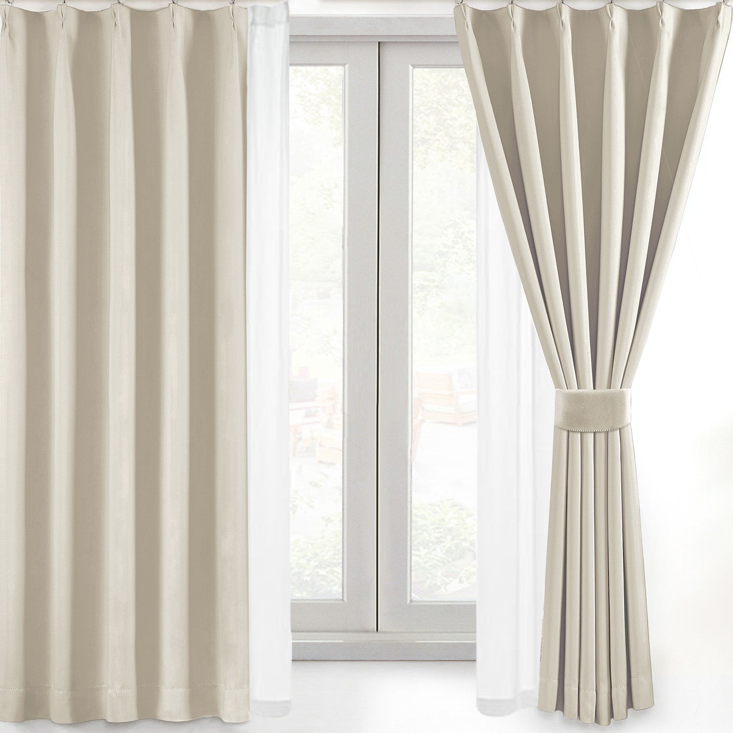 AZRA 遮光カーテン1級 2級 150cm幅 ストライプ 無地 柄 全15色