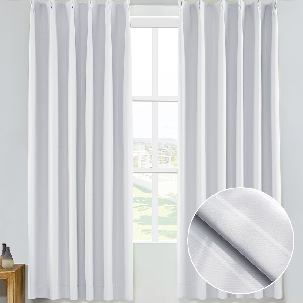 AZRA  遮光カーテン1級 2級 100cm幅（レース付） ストライプ 無地 柄 全19色