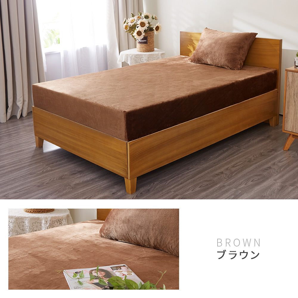 AZRA フランネルボックスシーツ シングル 静電気防 洗える グレー ベージュ ネイビー他