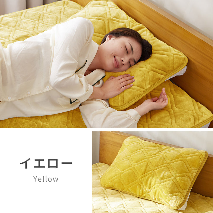 AZRA あったか枕パッド 2枚セット フランネル 43cm × 63cm   通気 速乾 グレー全4色