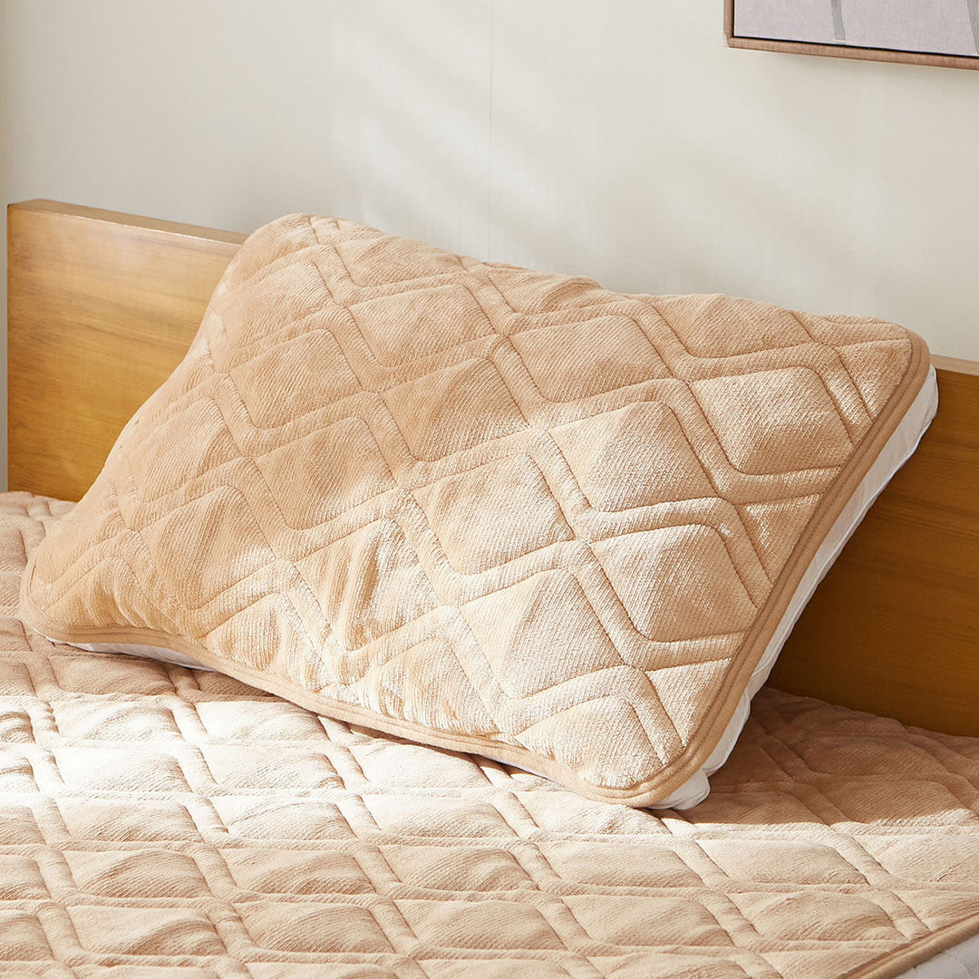 AZRA あったか枕パッド 2枚セット フランネル 43cm × 63cm   通気 速乾 グレー全4色