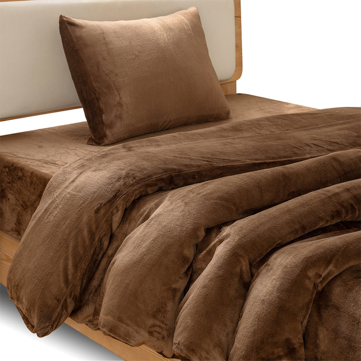 AZRA フランネル寝具カバー3点セット シングル　グレー ブラウン ネイビー他