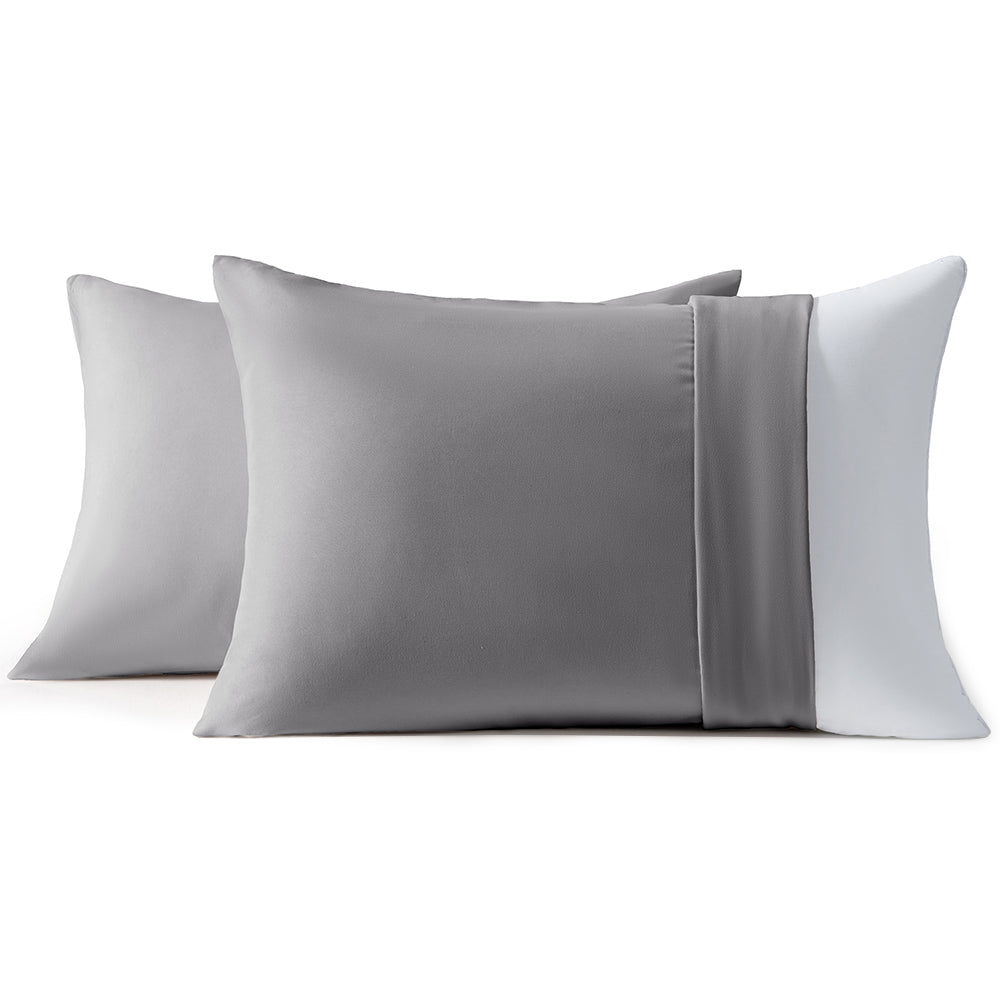 AZRA 枕カバー 2枚セット （ピーチスキン生地 ）洗える 速乾 無地  | 35cm×50cm | 43cm×63cm |50cm×70cm